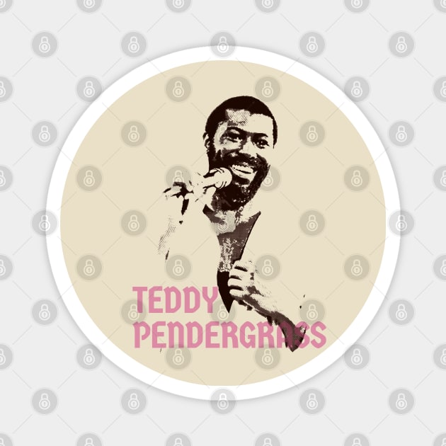 teddy pendergrass // vIntage black white Magnet by HANASUISI